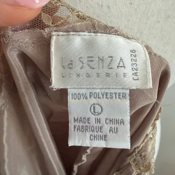 Satin Lace Trim Slip Dress - Picture 6 of 6